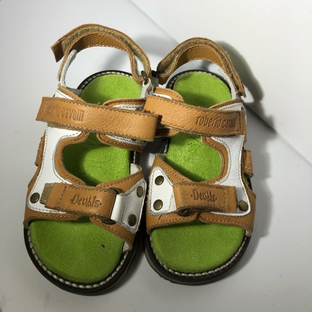 Roberto Cavalli Leather Devils Sandals